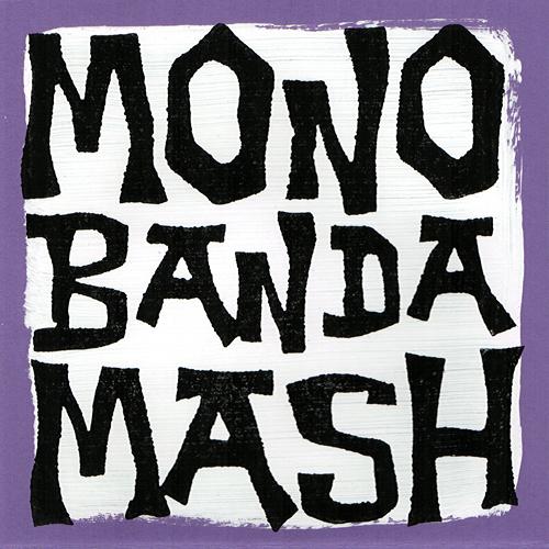Linocut cover (black/white acrylic on purple paper)
